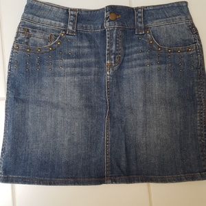 CACHE Vintage Denim Mini Skirt NWT